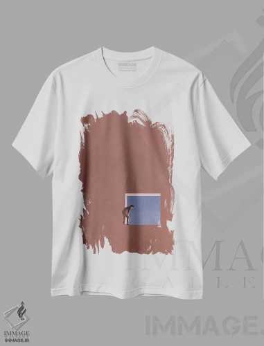 تیشرت سفید طرح دار کنجکاوی ۲، تزئینی اثر مارتن لئون | فروشگاه ایماژ
