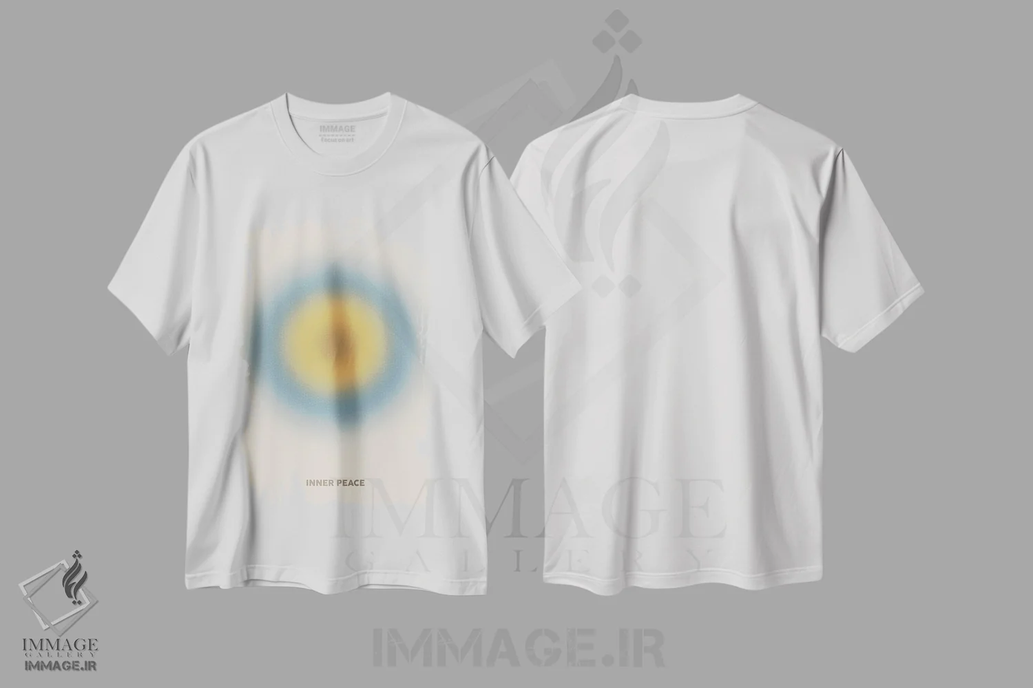 تیشرت سفید طرح دار صلح درونی ۲، تزئینی اثر استودیو می یوس | immage.ir