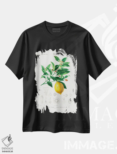 تیشرت مشکی طرح دار لیمو، تزئینی اثر شارل دسالین د... | فروشگاه ایماژ