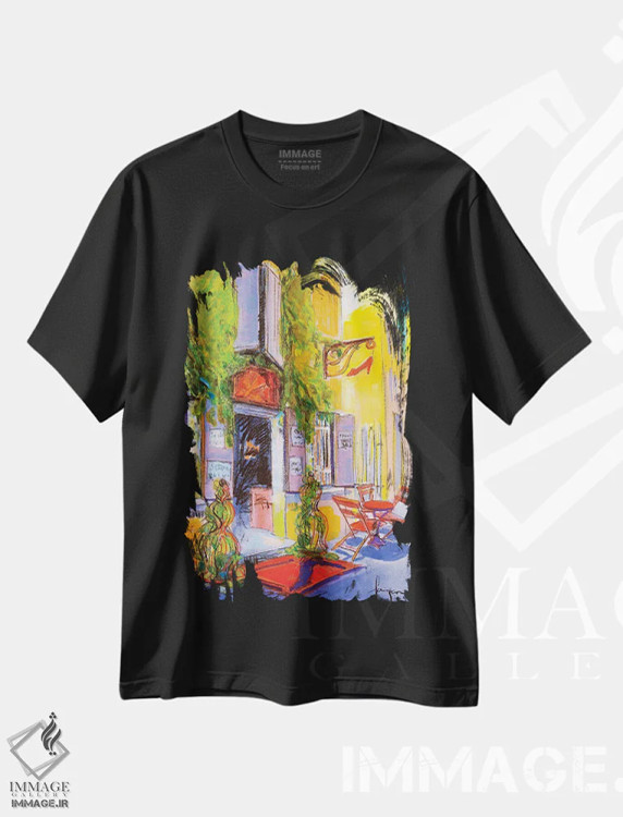 تیشرت مشکی طرح دار کفش یاقوتی، دکور معاصر اثر دوروتی فاگان | فروشگاه ایماژ