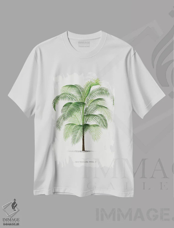 تیشرت سفید طرح دار دو کوکوس ودلیانا، دکور ساحلی اثر له پالمیه ایستوار | immage.ir