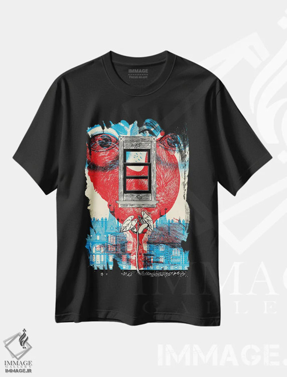 تیشرت مشکی طرح دار بیداری II، دکور معاصر اثر پاول پاچولک | immage.ir