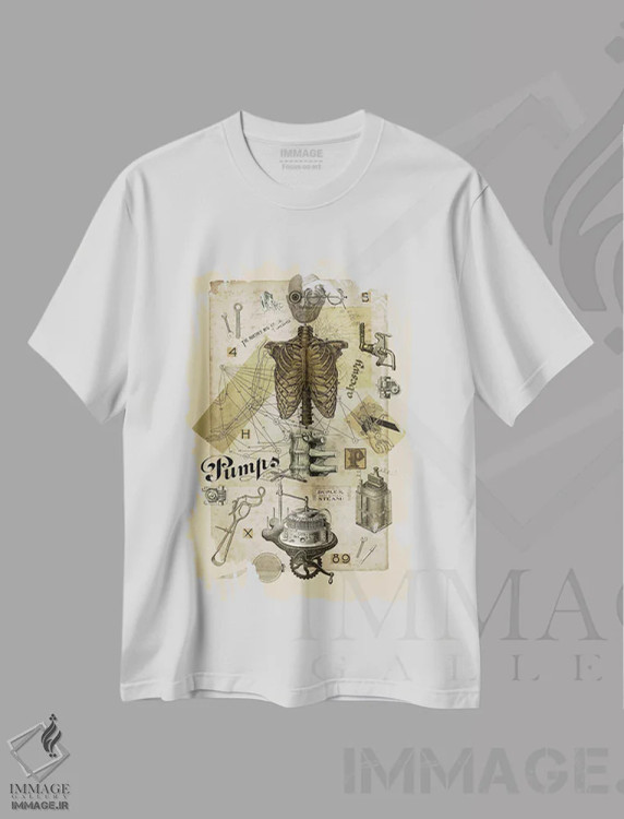 تیشرت سفید طرح دار بدن در دگرگونی، دکوراسیون جایگزین اثر پاول پاچولک | immage.ir