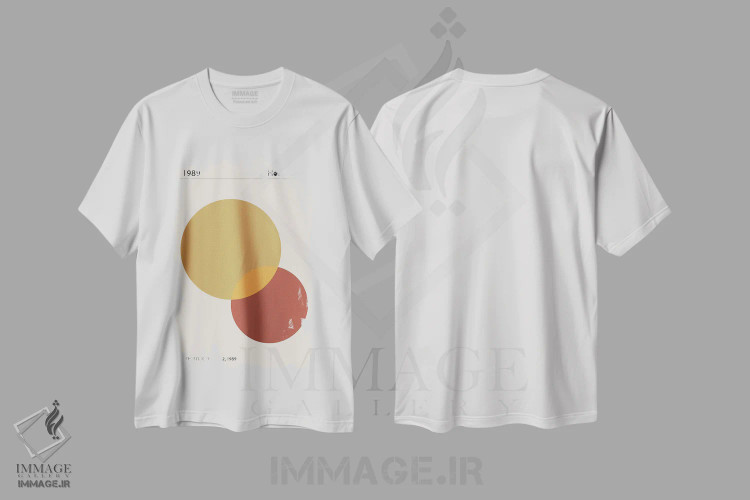 تیشرت سفید طرح دار هوفمن ۱۹۸۹، آبستره اثر پیکتوفای استودیو II | immage.ir