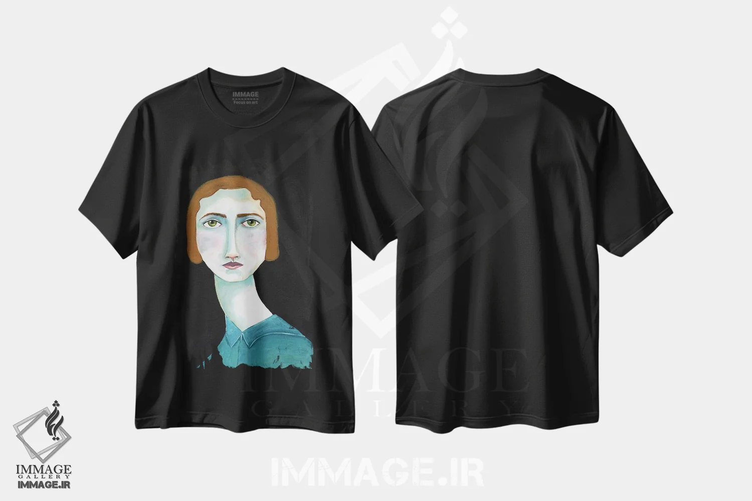 تیشرت مشکی طرح دار نگاه بانوی کلاسیک، دکور معاصر اثر شارین بورسیک | immage.ir