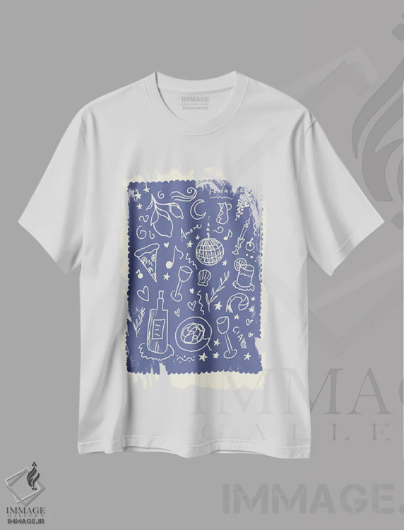 تیشرت سفید طرح دار جشن ایتالیایی، تزئینی اثر استودیو دولچی | immage.ir