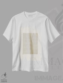 تیشرت سفید طرح دار کاغذ بافت مینیمالیستی I، آبستره اثر استودیو می یوس | immage.ir