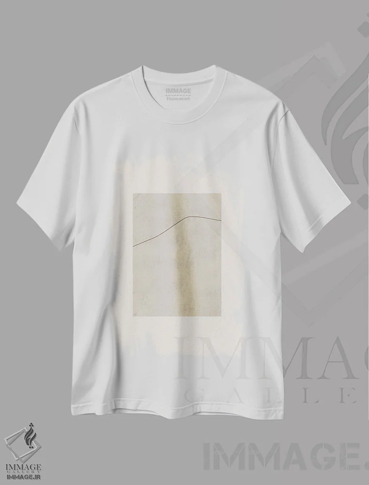 تیشرت سفید طرح دار کاغذ بافت مینیمالیستی II، آبستره اثر استودیو می یوس | فروشگاه ایماژ