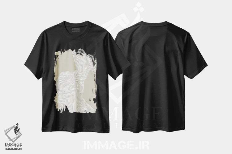 تیشرت مشکی طرح دار الیاف IV اثر تری چایلد | immage.ir