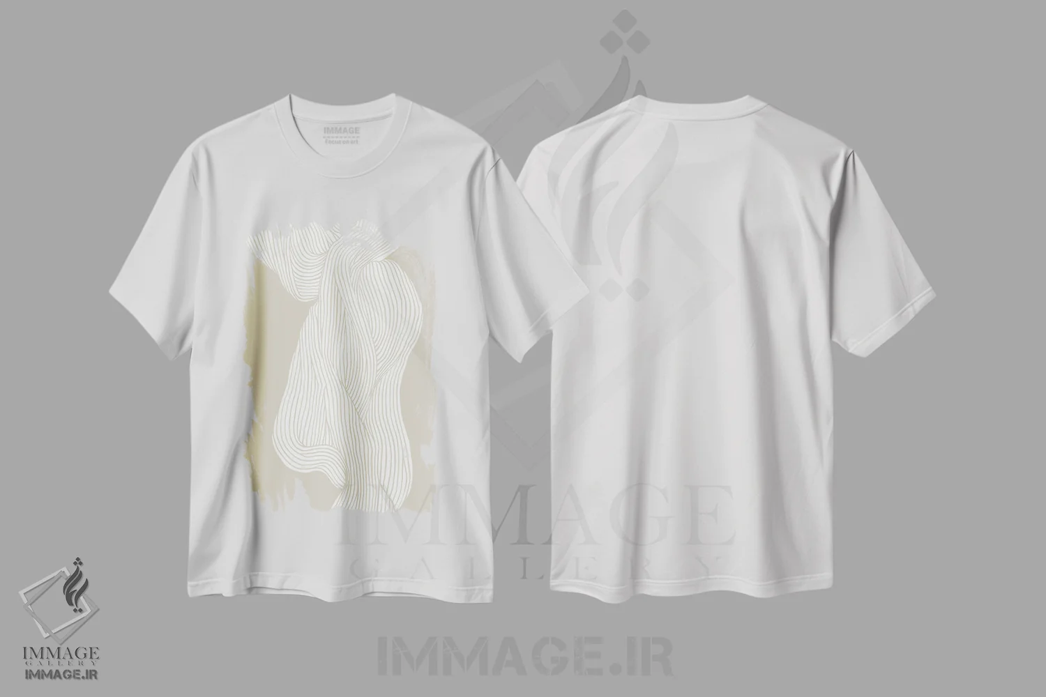 تیشرت سفید طرح دار الیاف VIII اثر تری چایلد | immage.ir