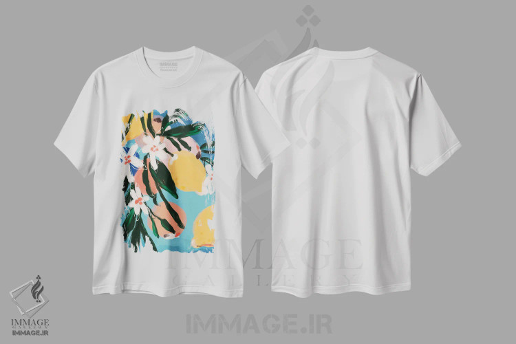 تیشرت سفید طرح دار تابستان میوه ای I، تزئینی اثر تری چایلد | فروشگاه ایماژ