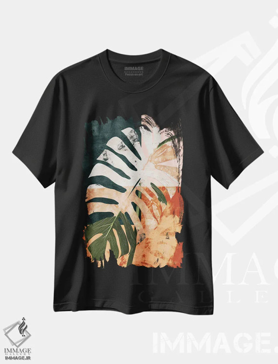 تیشرت مشکی طرح دار به درون جنگل VI، دکور بوهمی اثر تری چایلد | immage.ir