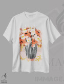 تیشرت سفید طرح دار تأثیر گل پاستلی X، تزئینی اثر تری چایلد | immage.ir