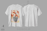 تیشرت سفید طرح دار تأثیر گل پاستلی X، تزئینی اثر تری چایلد | immage.ir