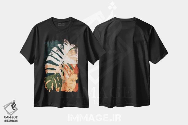 تیشرت مشکی طرح دار به درون جنگل VI، دکور بوهمی اثر تری چایلد | immage.ir