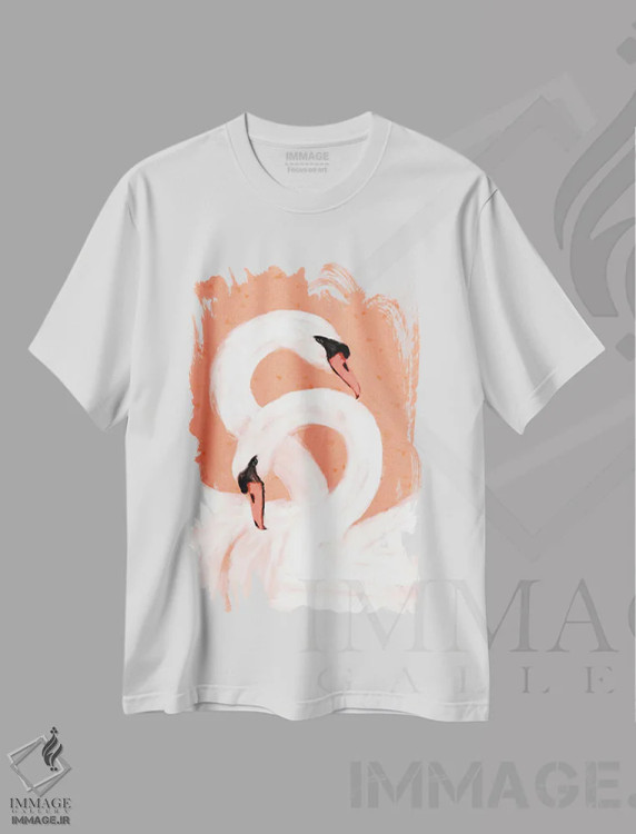 تیشرت سفید طرح دار قوها، تزئینی اثر تری چایلد | فروشگاه ایماژ
