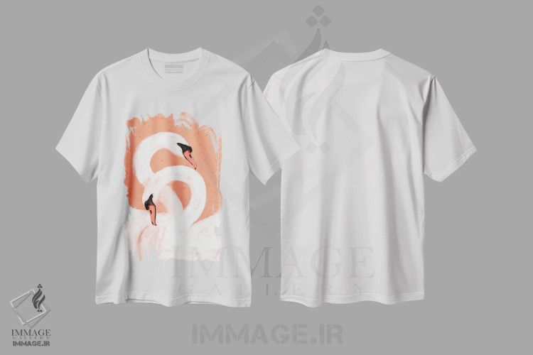 تیشرت سفید طرح دار قوها، تزئینی اثر تری چایلد | فروشگاه ایماژ