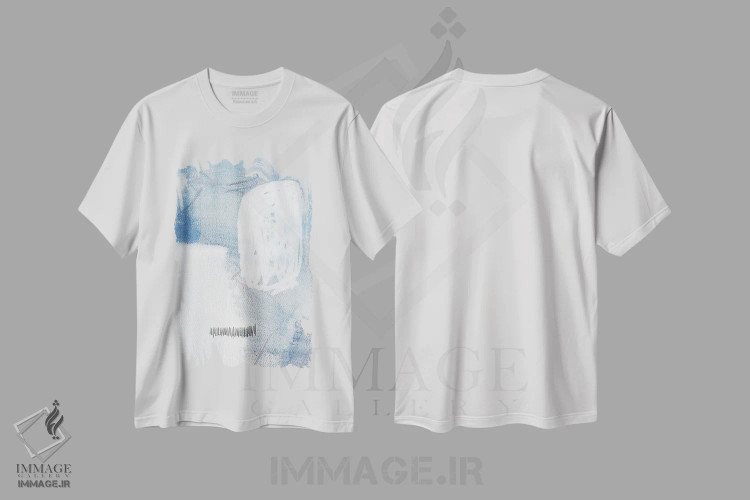 تیشرت سفید طرح دار شناور درون خودم اثر یو پلاس می استودیو | immage.ir