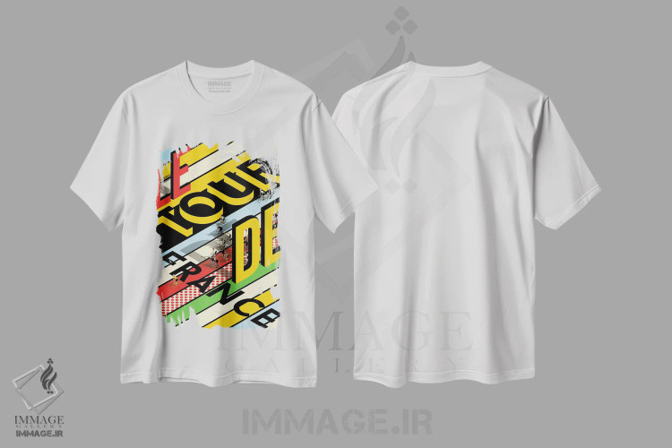 تیشرت سفید طرح دار مسابقه دوچرخه سواری تور دو فرانس، هنر دیجیتال اثر وایات ۹ | immage.ir