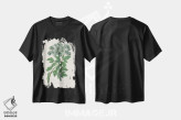 تیشرت مشکی طرح دار فرشته چانجلیکا، گیاه شناسی پزشکی، تزئینی اثر جان استیونسون | immage.ir