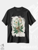 تیشرت مشکی طرح دار گل کریسمس، گیاه شناسی پزشکی، تزئینی اثر جان استیونسون | فروشگاه ایماژ