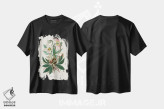 تیشرت مشکی طرح دار گل کریسمس، گیاه شناسی پزشکی، تزئینی اثر جان استیونسون | فروشگاه ایماژ