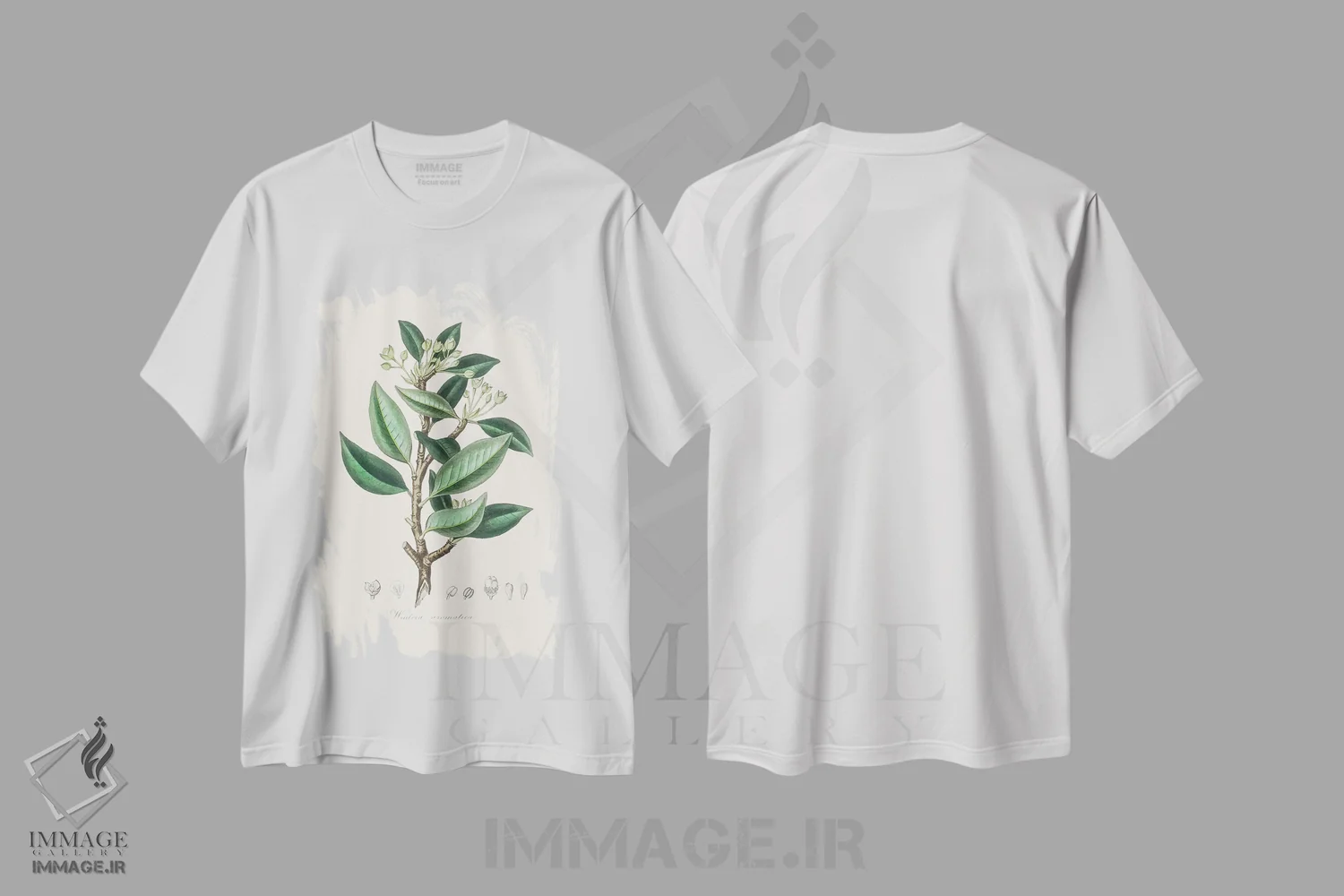 تیشرت سفید طرح دار وینترا آروماتیکا، گیاه شناسی پزشکی، تزئینی اثر جان استیونسون | فروشگاه ایماژ