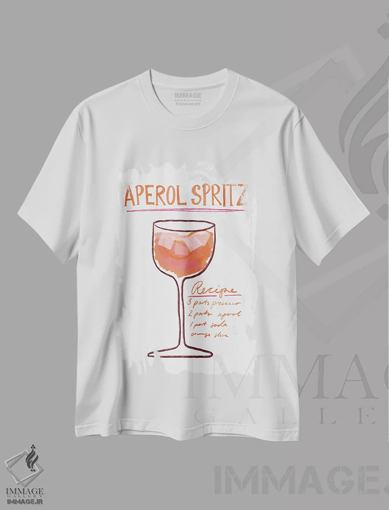 تیشرت سفید طرح دار آپرول اسپریتز II، تزئینی اثر آتن فرِتش | فروشگاه ایماژ