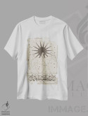 تیشرت سفید طرح دار خورشید II، تزئینی اثر ان کِی تی ان | فروشگاه ایماژ