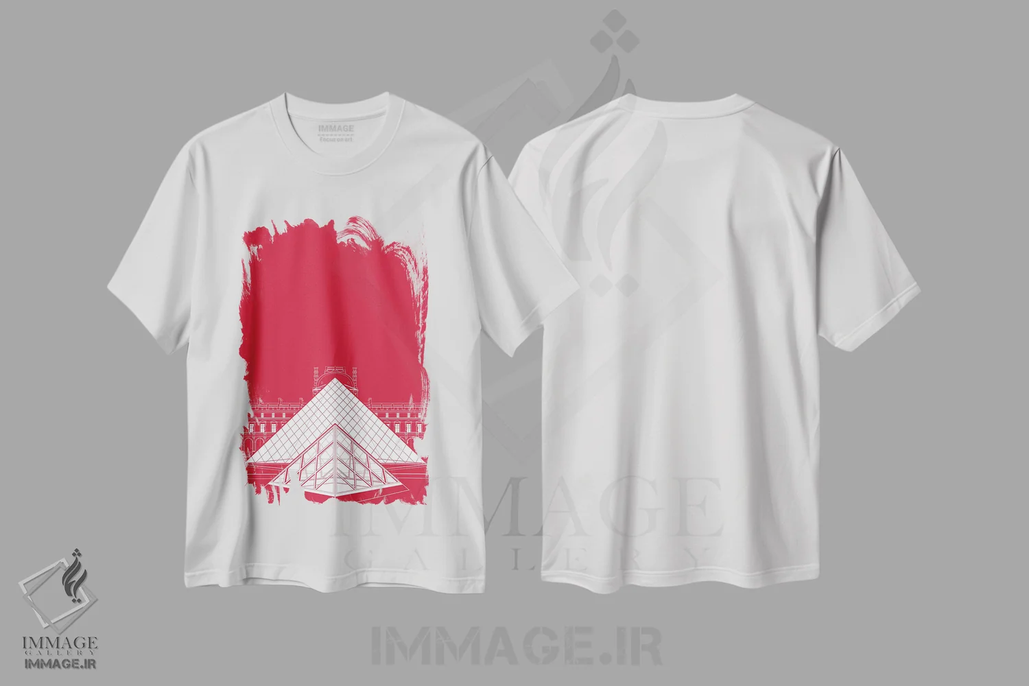 تیشرت سفید طرح دار لوور II، تزئینی اثر زاگلونو | immage.ir