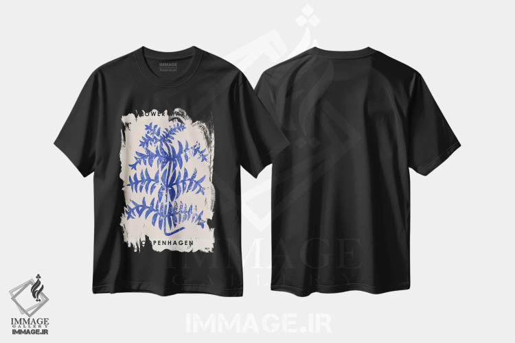 تیشرت مشکی طرح دار بازار گل. کپنهاگن II، تزئینی اثر ان کِی تی ان | immage.ir