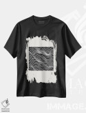 تیشرت مشکی طرح دار گرافیک خطی II، آبستره اثر استودیو می یوس | immage.ir