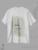 تیشرت سفید طرح دار گرافیک ارگانیک II، آبستره اثر استودیو می یوس | immage.ir