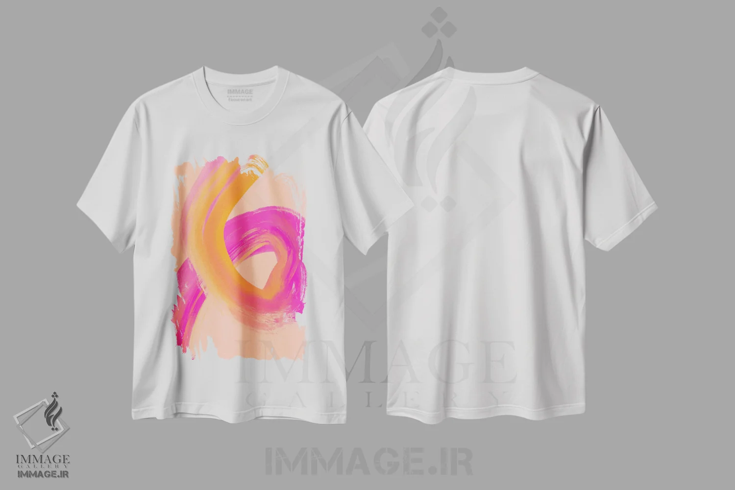 تیشرت سفید طرح دار ضربه های رنگی XIII اثر تری چایلد | immage.ir