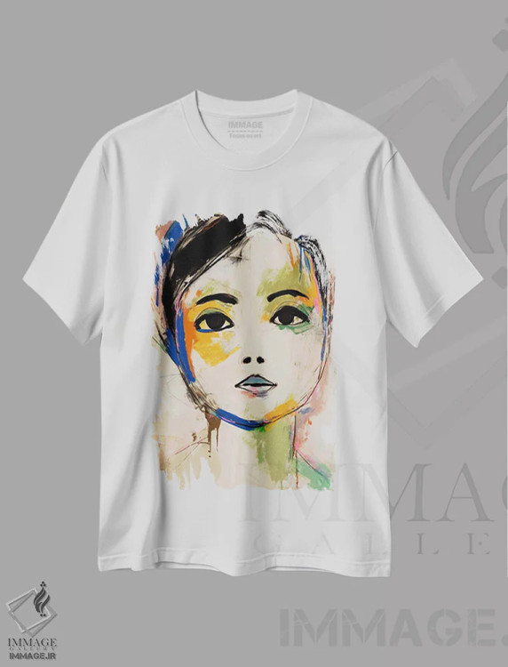 تیشرت سفید طرح دار دایا، تزئینی اثر تری چایلد | immage.ir