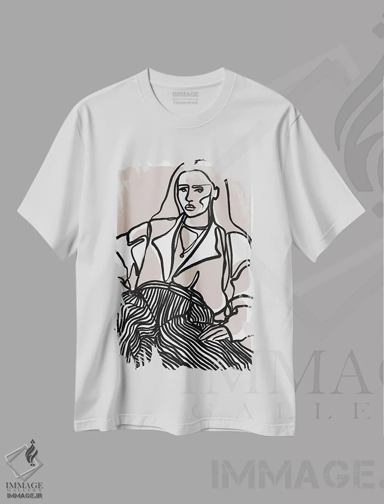 تیشرت سفید طرح دار آیا یادته؟، تزئینی اثر تری چایلد | فروشگاه ایماژ