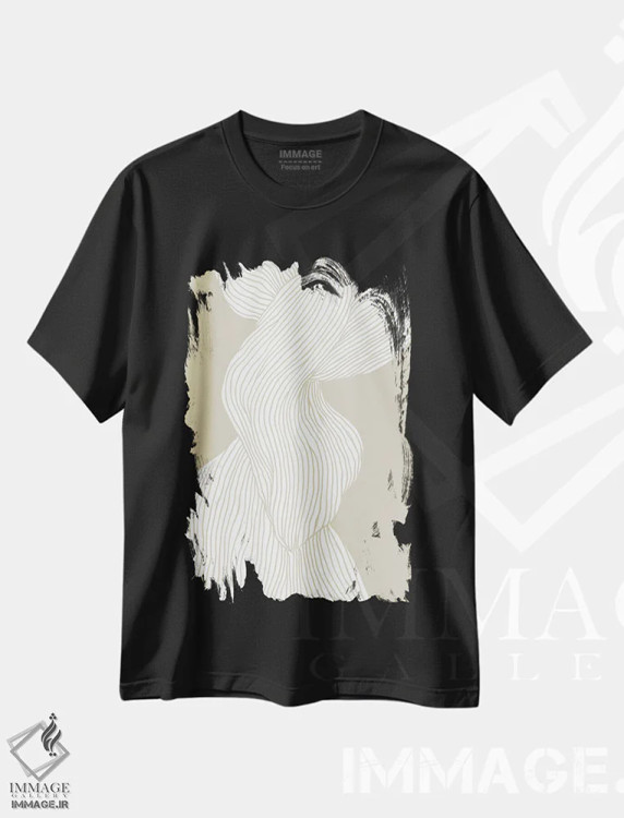 تیشرت مشکی طرح دار فیبرها III اثر تری چایلد | فروشگاه ایماژ