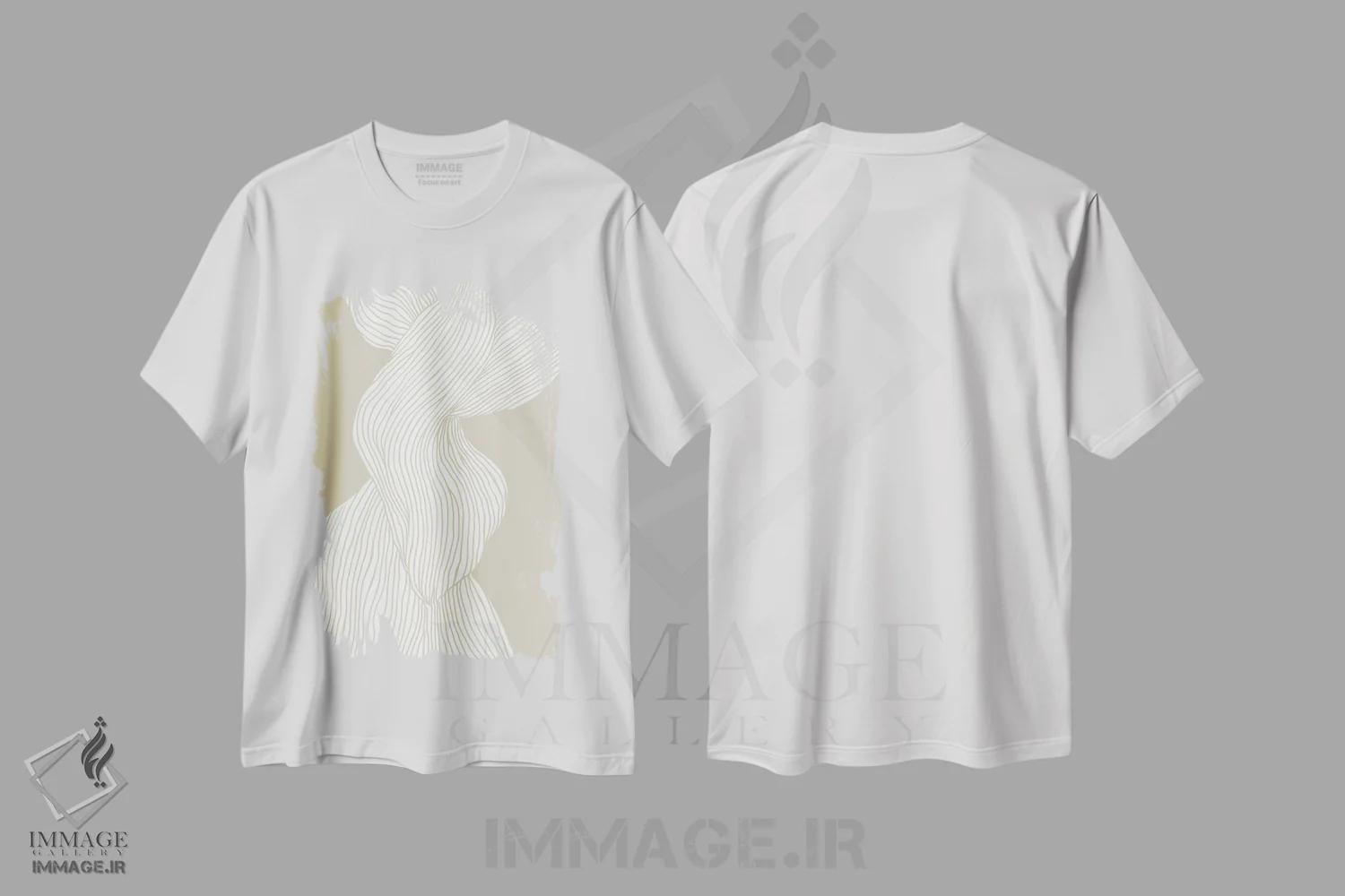 تیشرت سفید طرح دار فیبرها III اثر تری چایلد | immage.ir