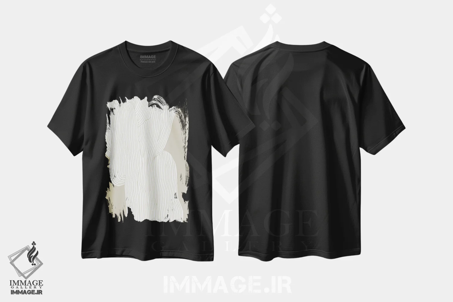 تیشرت مشکی طرح دار فیبرها V اثر تری چایلد | immage.ir