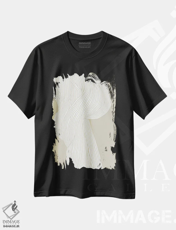 تیشرت مشکی طرح دار فیبرها VI اثر تری چایلد | فروشگاه ایماژ