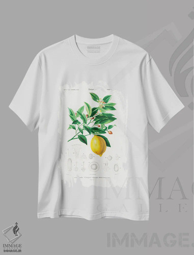 تیشرت سفید طرح دار لیمو، تزئینی اثر شارل دسالین د... | فروشگاه ایماژ