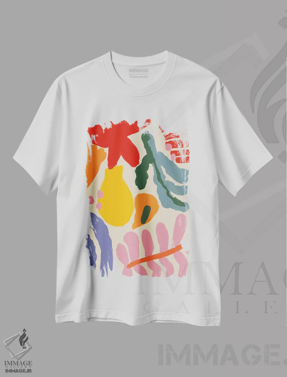تیشرت سفید طرح دار – تیشرت فانتزی ,تابستان خوش I اثر تری چایلد فروشگاه ایماژ