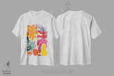 تیشرت سفید طرح دار – تیشرت رنگی ,تابستان خوش V اثر تری چایلد فروشگاه ایماژ