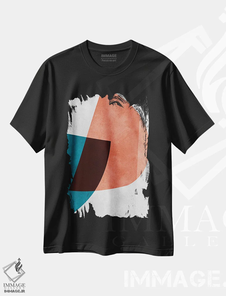 تیشرت مشکی طرح دار – تیشرت گرافیکی ,انتزاعی و معاصر I اثر ویتور کوستا immage.ir