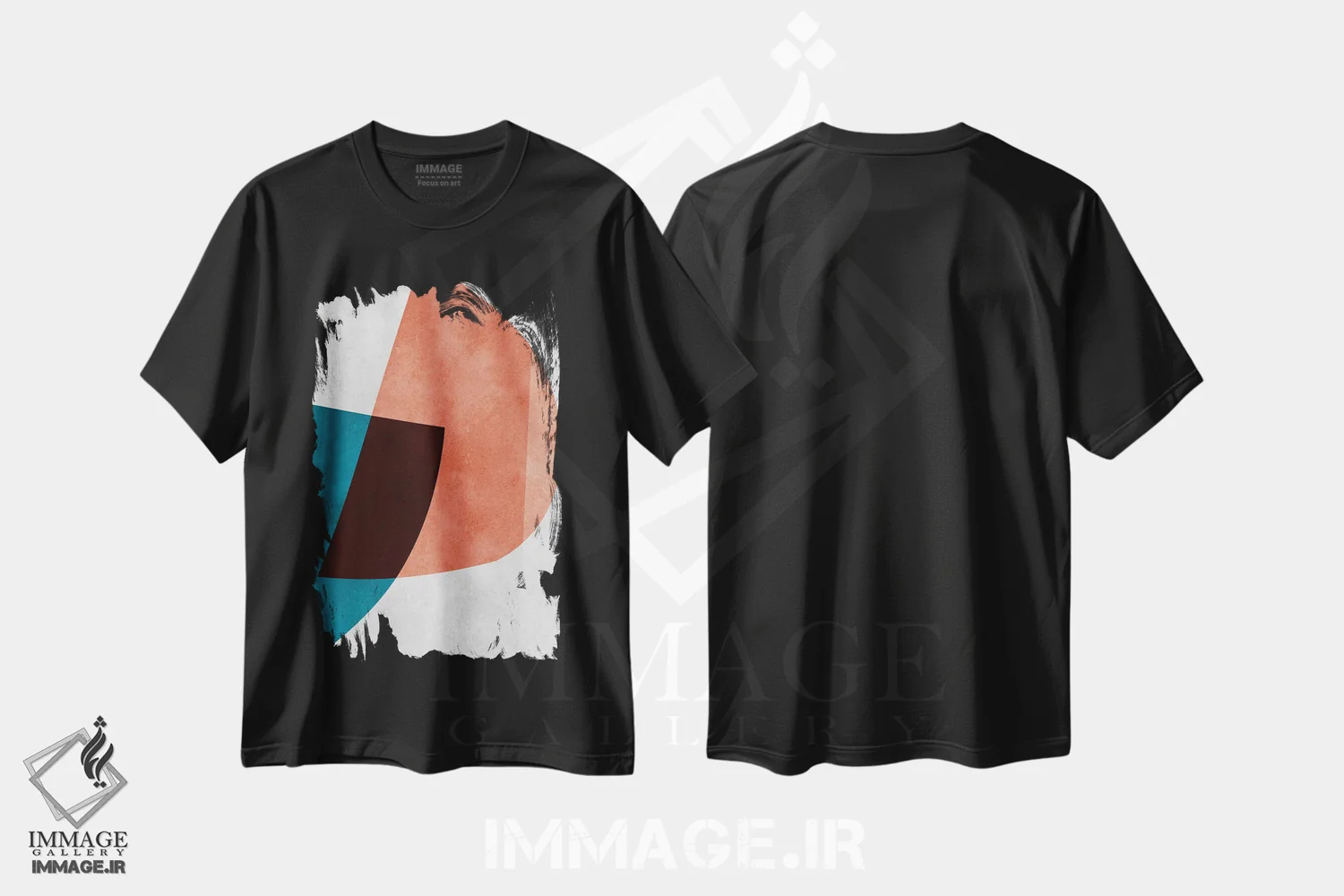 تیشرت مشکی طرح دار – تیشرت گرافیکی ,انتزاعی و معاصر I اثر ویتور کوستا immage.ir