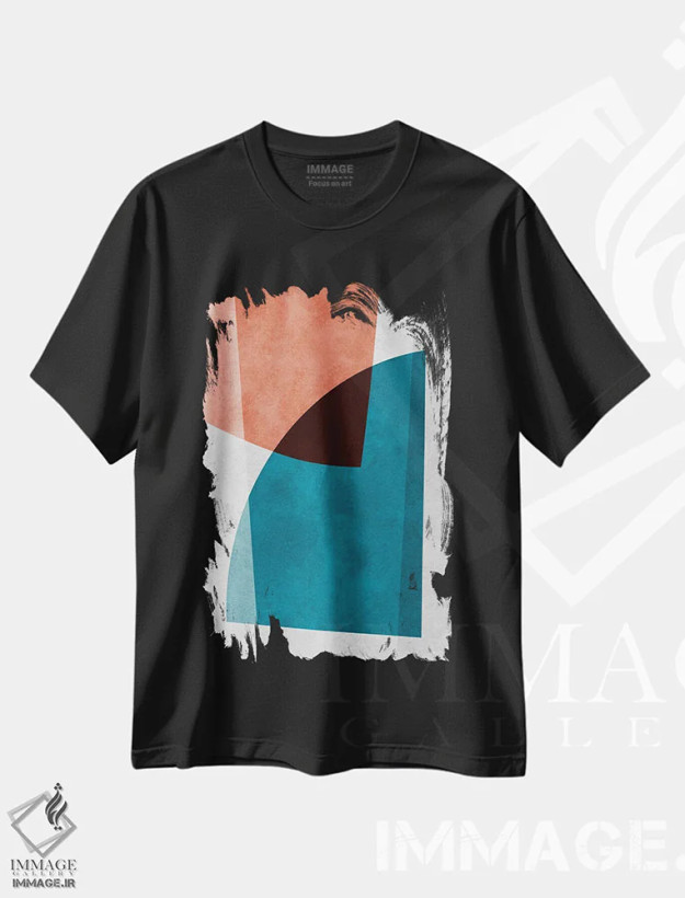 تیشرت مشکی طرح دار – تیشرت هندسی ,انتزاعی و معاصر II اثر ویتور کوستا فروشگاه ایماژ