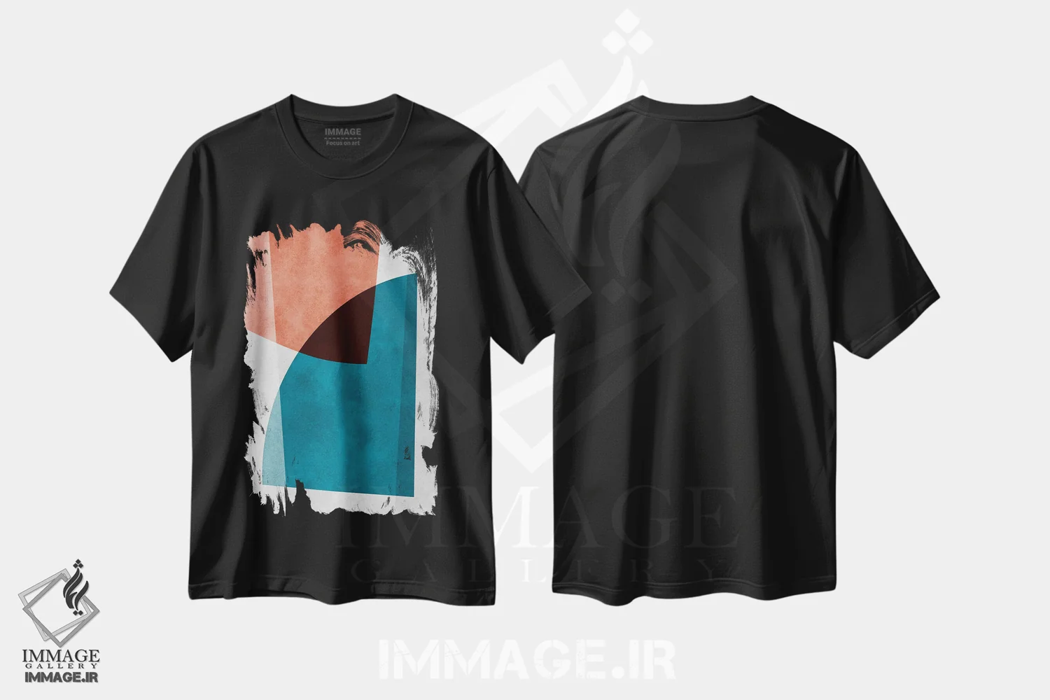 تیشرت مشکی طرح دار – تیشرت هندسی ,انتزاعی و معاصر II اثر ویتور کوستا فروشگاه ایماژ