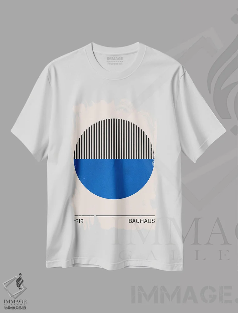 تیشرت سفید طرح دار – تیشرت باوهاوس ,هنر باوهاوس I اثر ویتور کوستا فروشگاه ایماژ