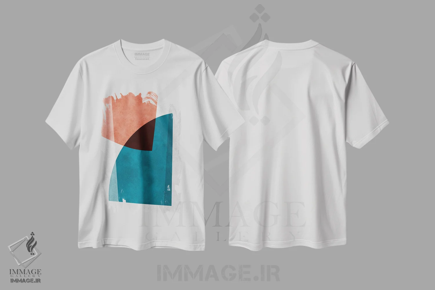 تیشرت سفید طرح دار – تیشرت هندسی ,انتزاعی و معاصر II اثر ویتور کوستا immage.ir