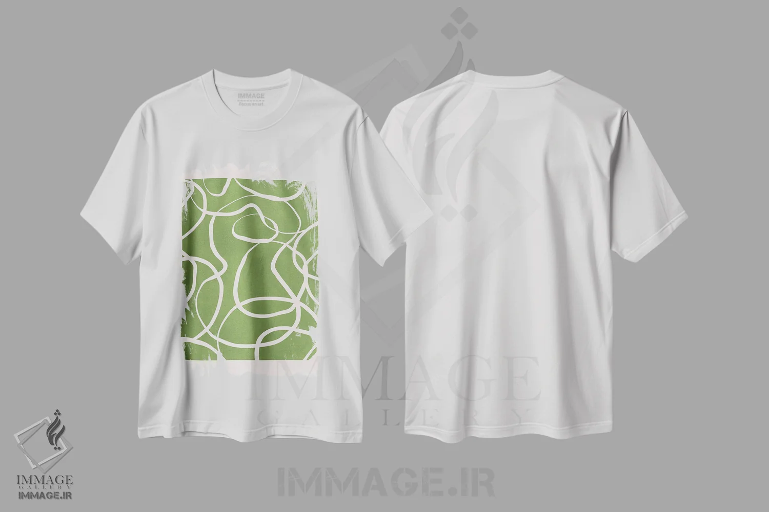 تیشرت سفید طرح دار – تیشرت مینیمالیستی ,خطوط بیانگر I اثر ویتور کوستا immage.ir